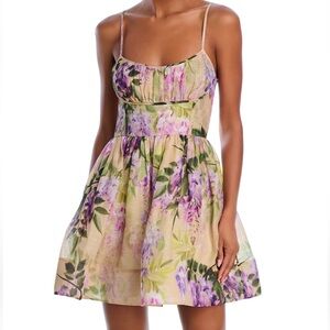 Cara Cara Floral Dress in Purple and Green